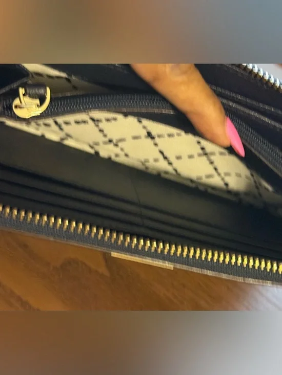 Kate Spade New York Navy Saffiano Zip Around Wallet - Picture 8 of 11